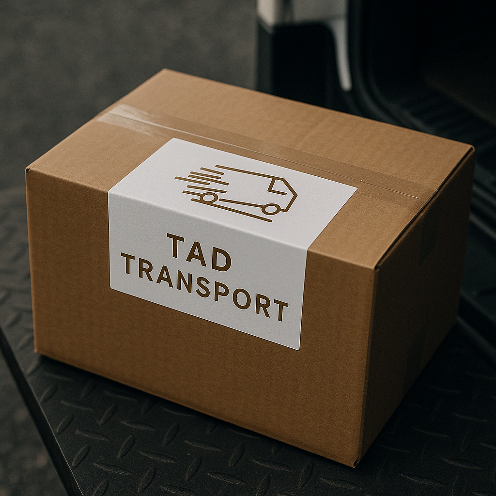 TAD TRANSPORT paket redo för leverans